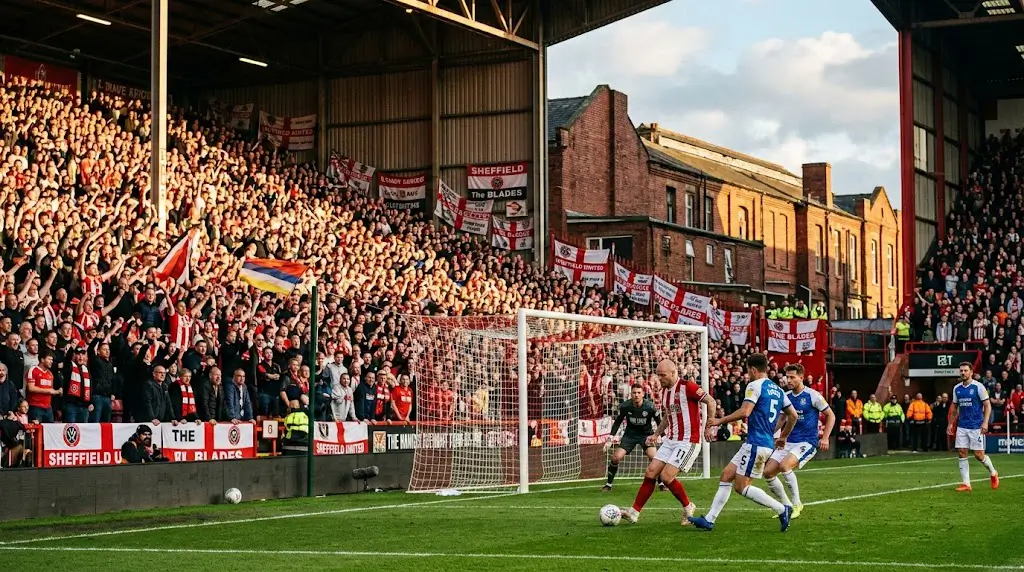 Premier League voetbalwedstrijd in Engels stadion